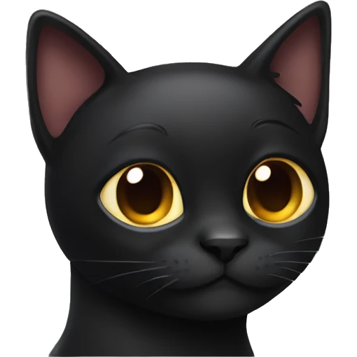 Black cat with poop on his head emoji