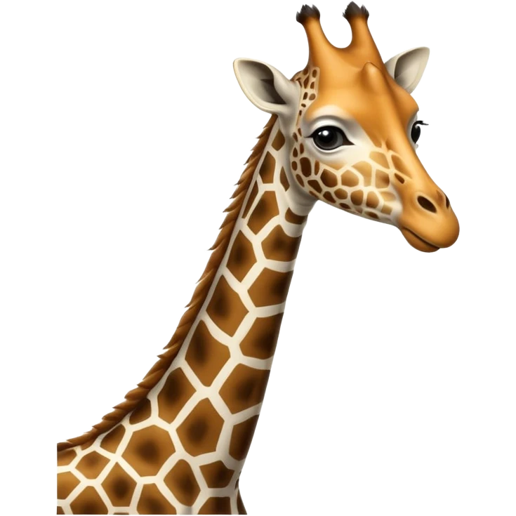 Girafe noir et blanc juste avec des traits pour la délimitation  emoji