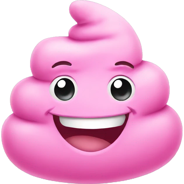pink smiling poop emoji