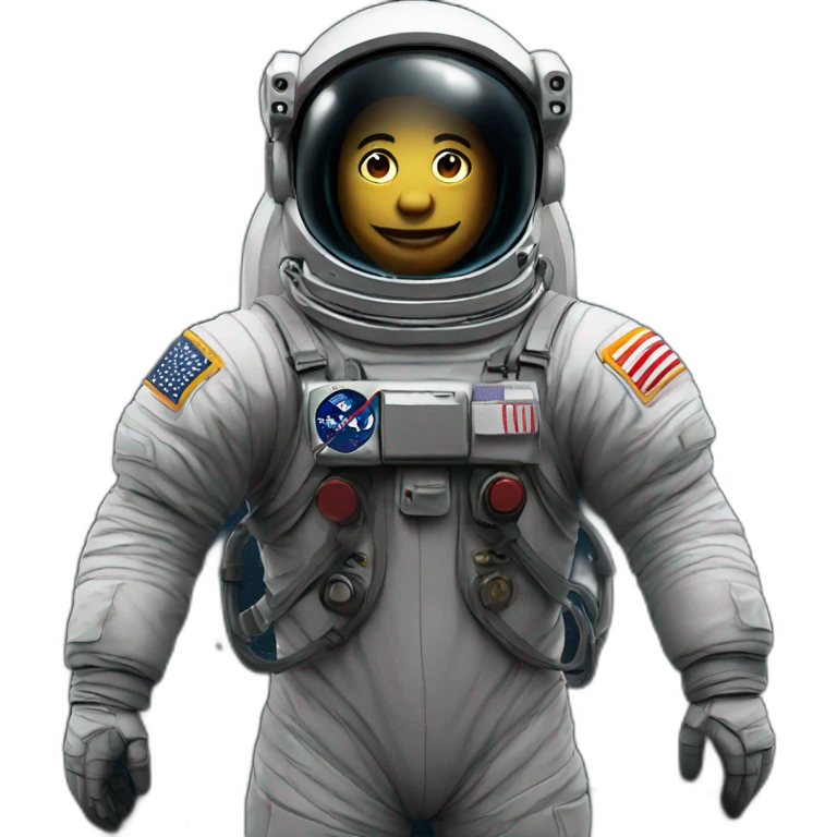 Astronaut in a black spacesuit emoji