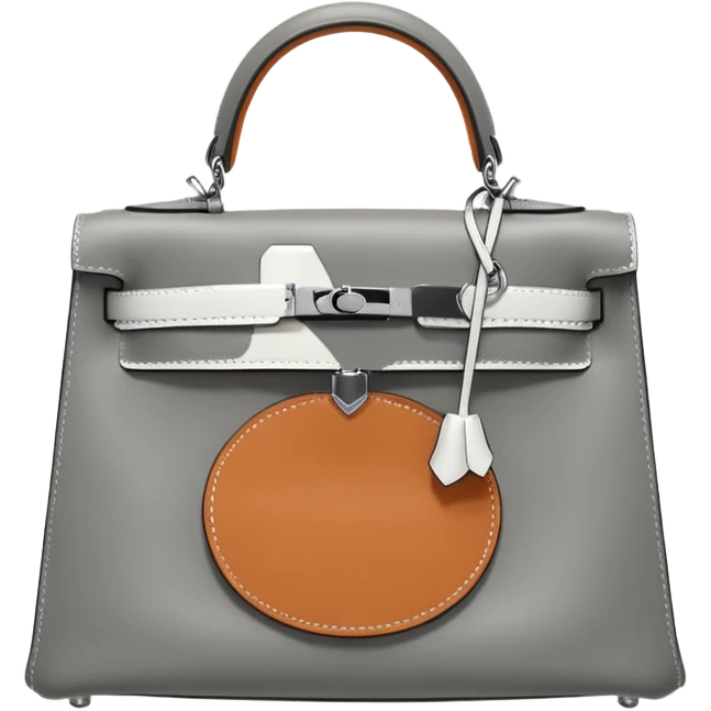 hermes kelly gray bag emoji