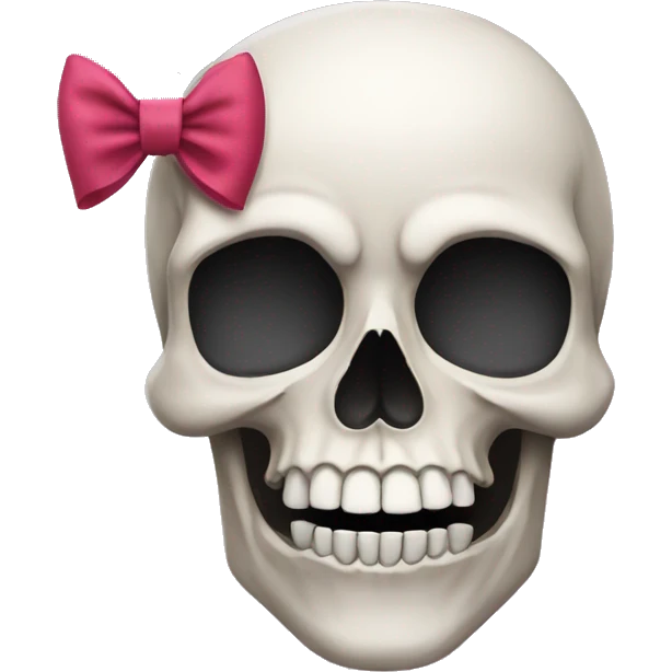 Skull face with bow emoji