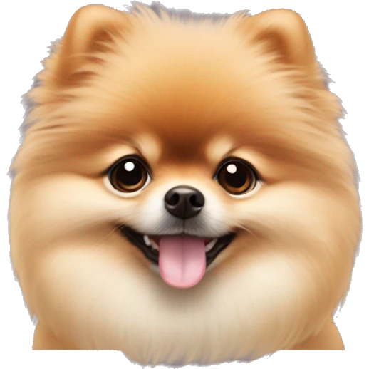 vibrant mushroom puppy Pomeranian emoji