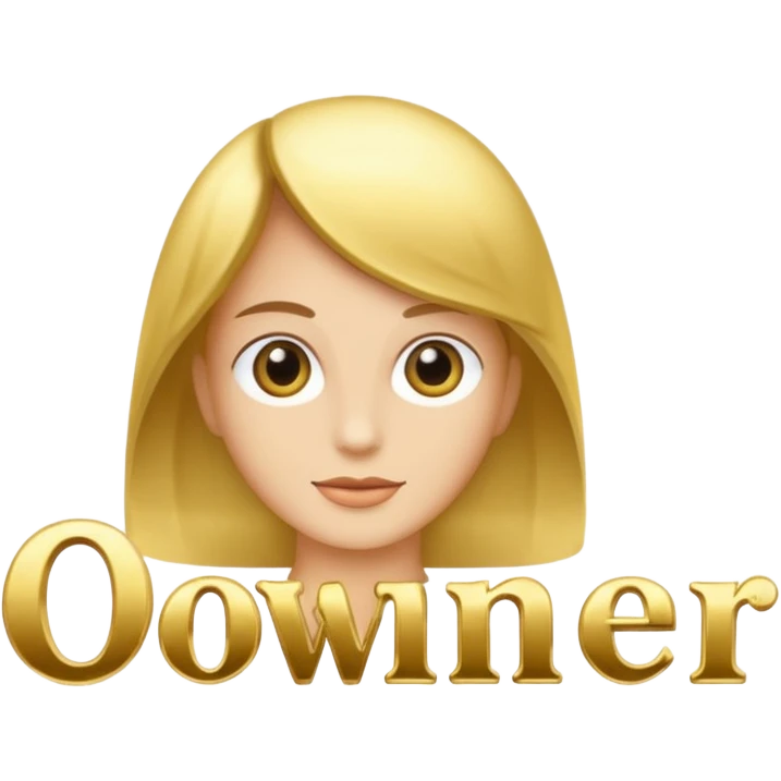 The word "Owner" in gold letters emoji