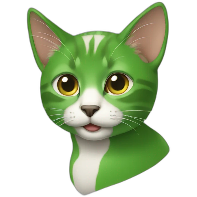 Gato verde emoji