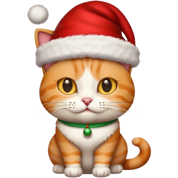 Cat in christmas emoji