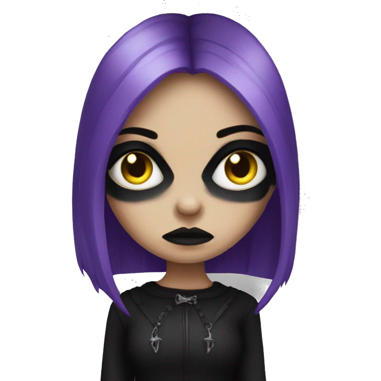 scary goth girl  emoji