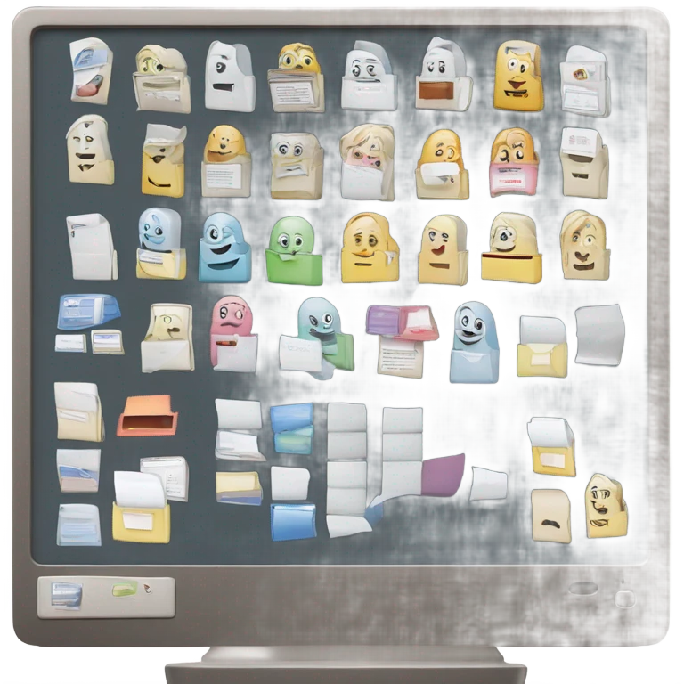 computer screen showing files emoji