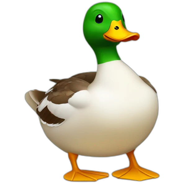 A duck with a shell emoji