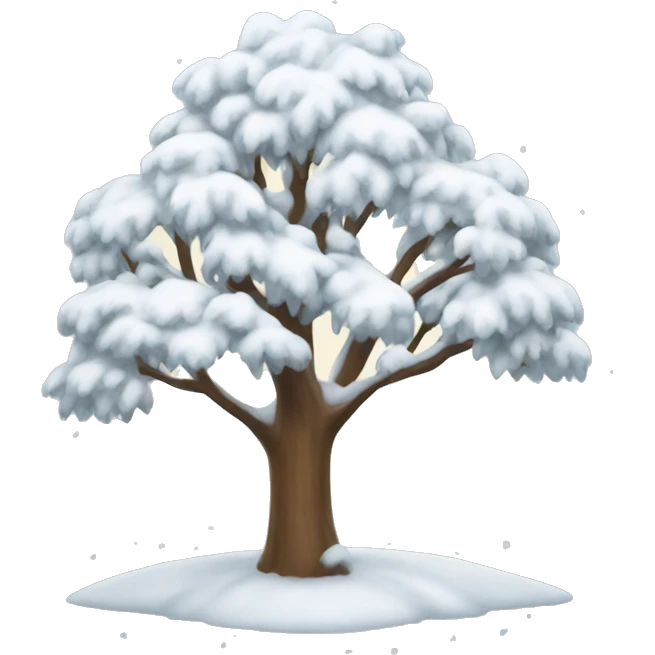 Snowy tree emoji