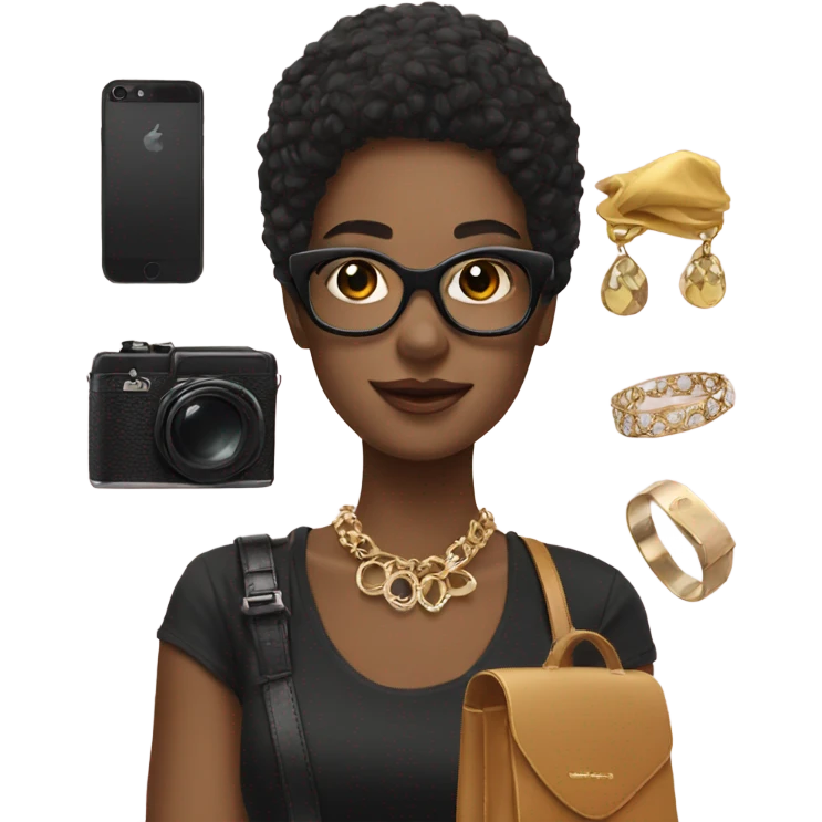 selfie with stylish accessories emoji