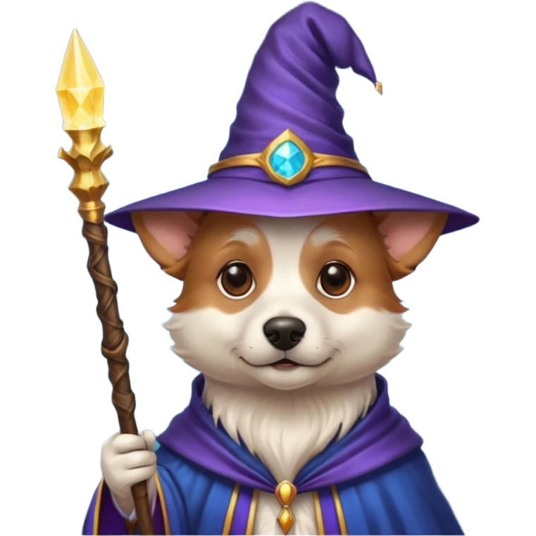 Dog wizard emoji