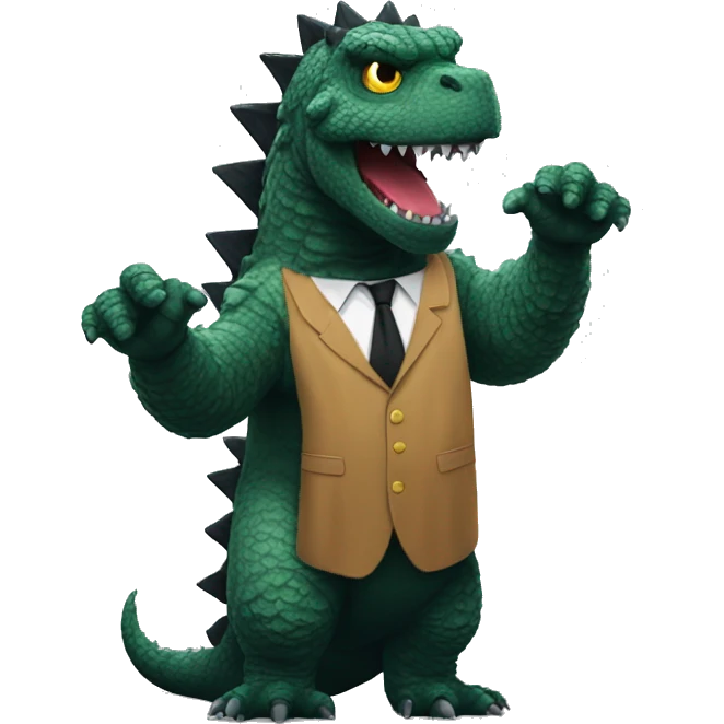 Godzilla dressed as a judge emoji