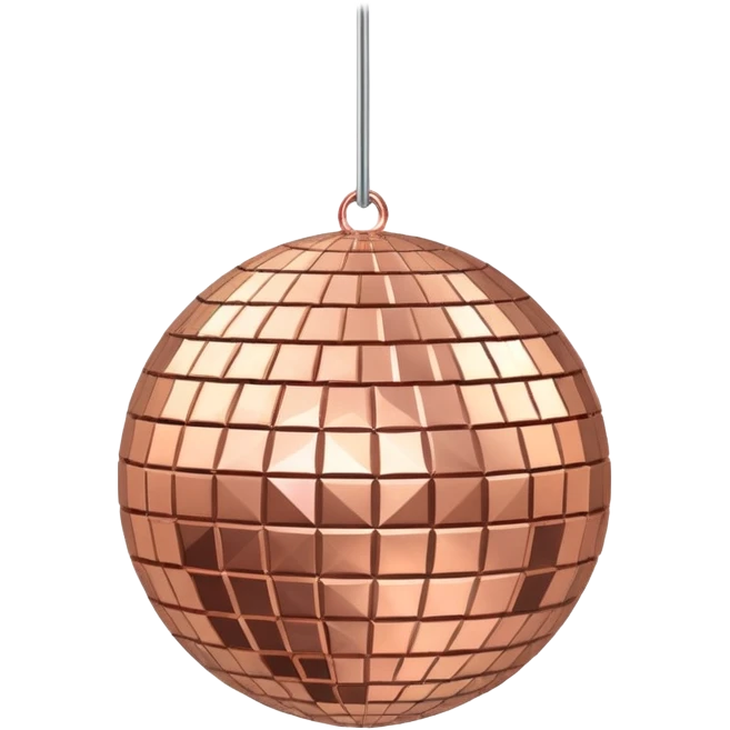 Rose gold disco ball emoji
