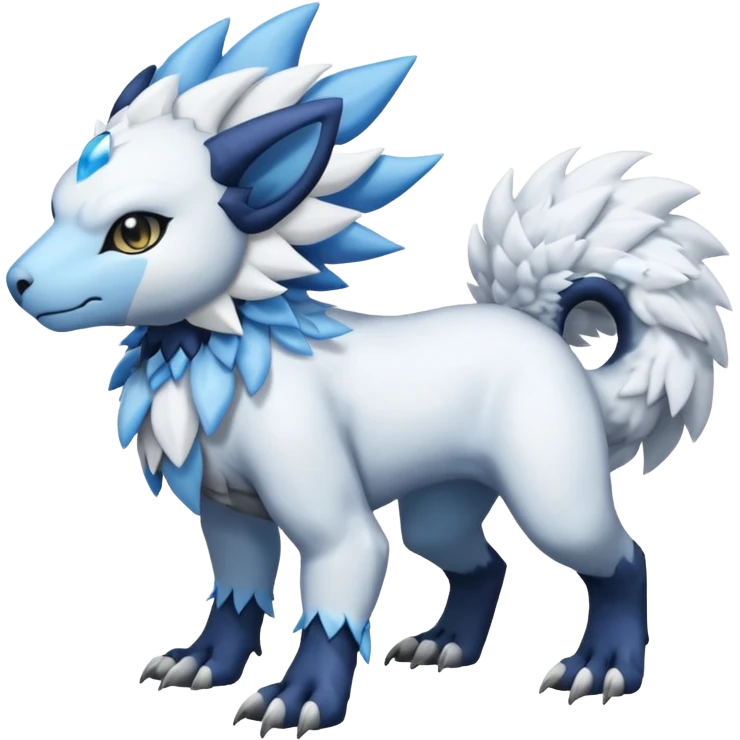 Garurumon-Trico-Amaura-Absol-fusion-creature (full body emoji
