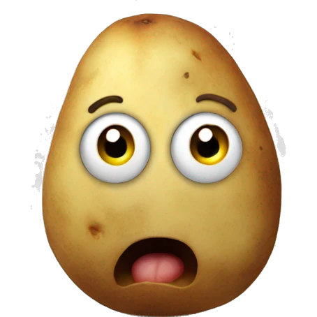 Very shocked potato emoji