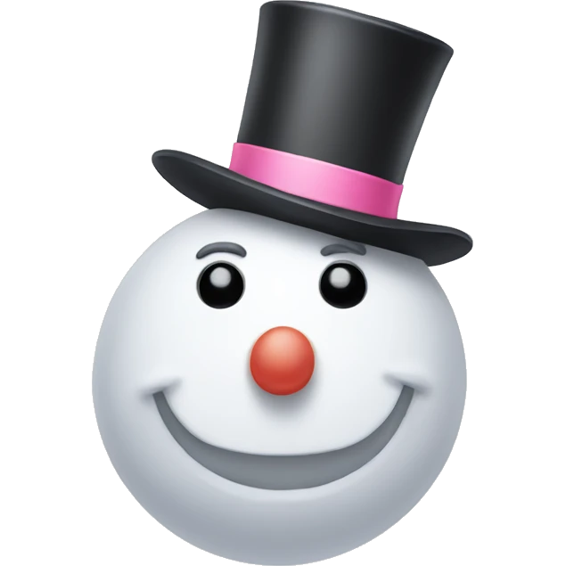 Snowman with pink nose emoji