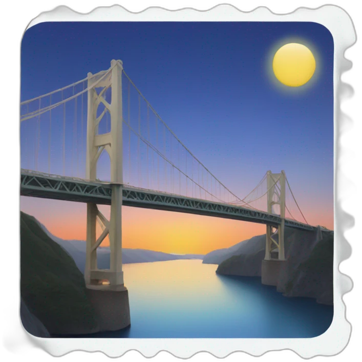 Calendar with bridge emoji
