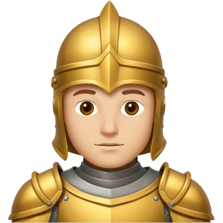a knight in gold armor emoji