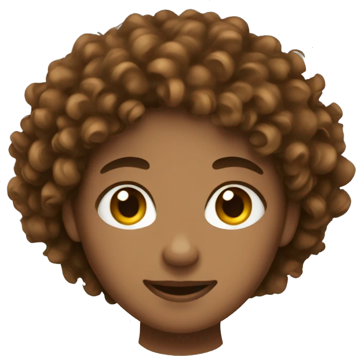 brown curly hair with freckles  emoji