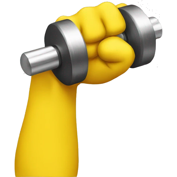 one yellow arm with dumbbells emoji