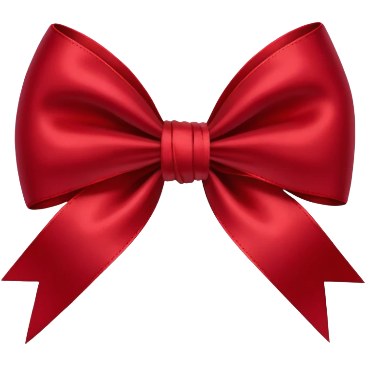 dark red bow emoji
