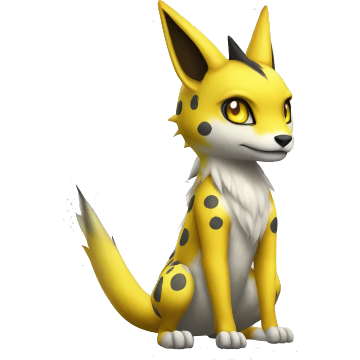 Lombax-Renamon full body with spots emoji
