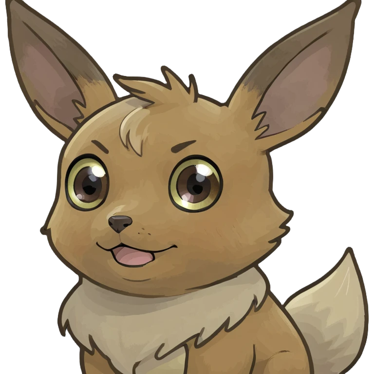 Cute Eevee being adorable with big eyes  emoji