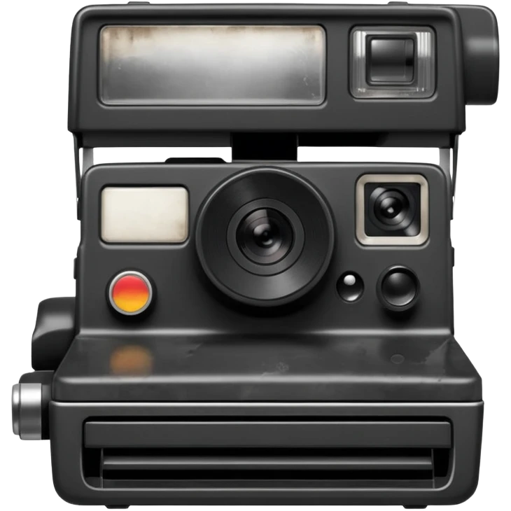 Polaroid camera printing a burnt photo. emoji