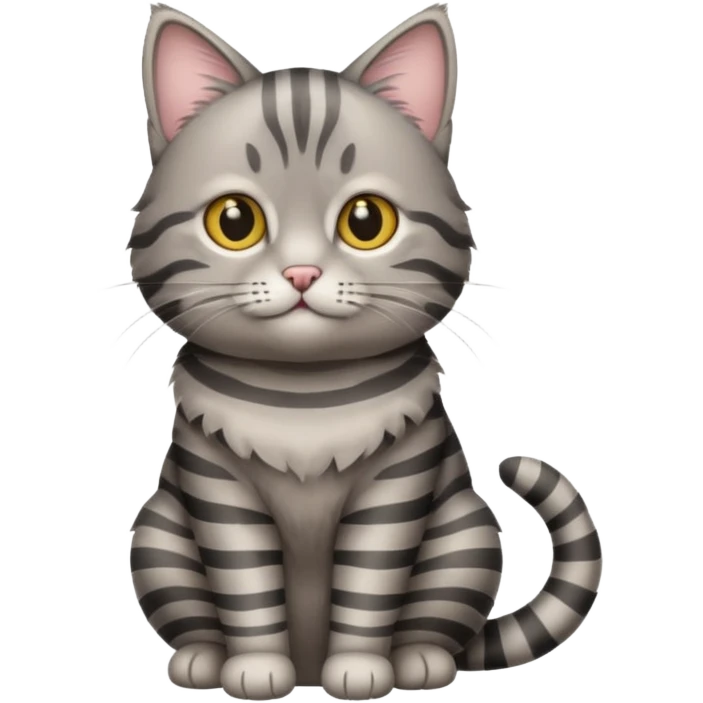 Gray tebby cat emoji