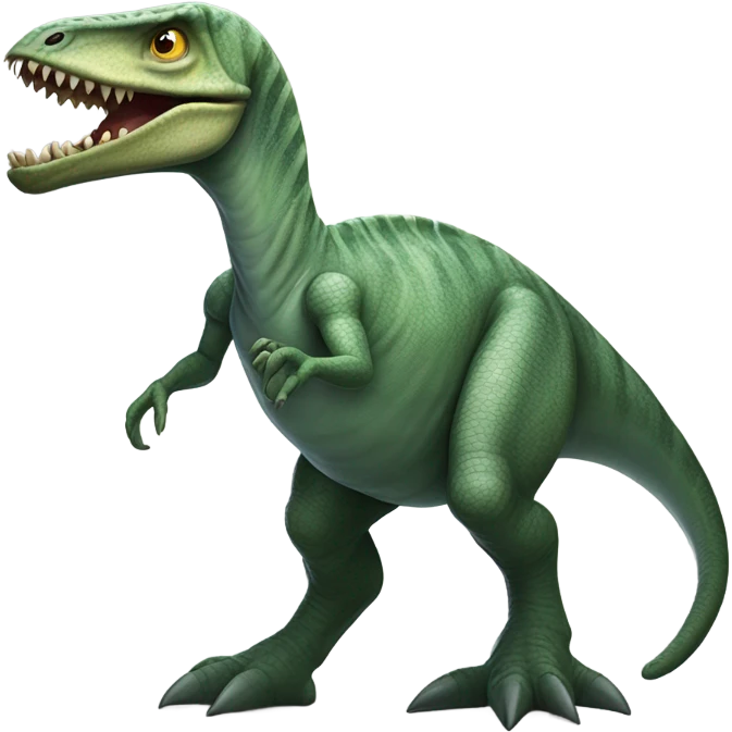 A dinosaur mixed with a fish emoji