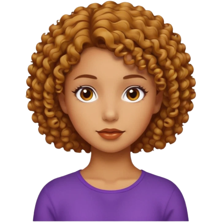 hot short curly hair girl emoji