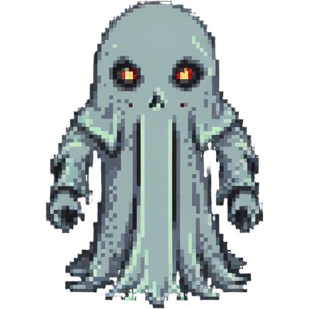 creepy scary ghost with glowing eyes emoji