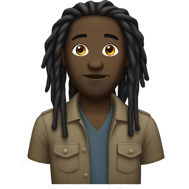 black man with dreads emoji