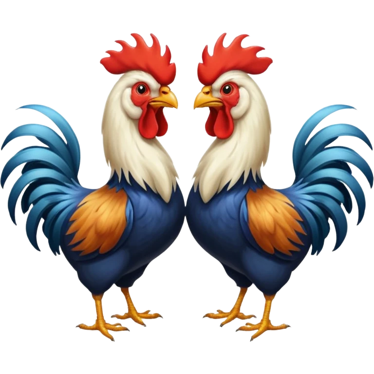 Rooster fighting emoji