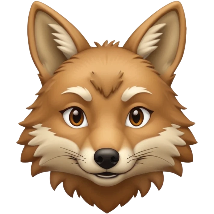 smug urban coyote face emoji