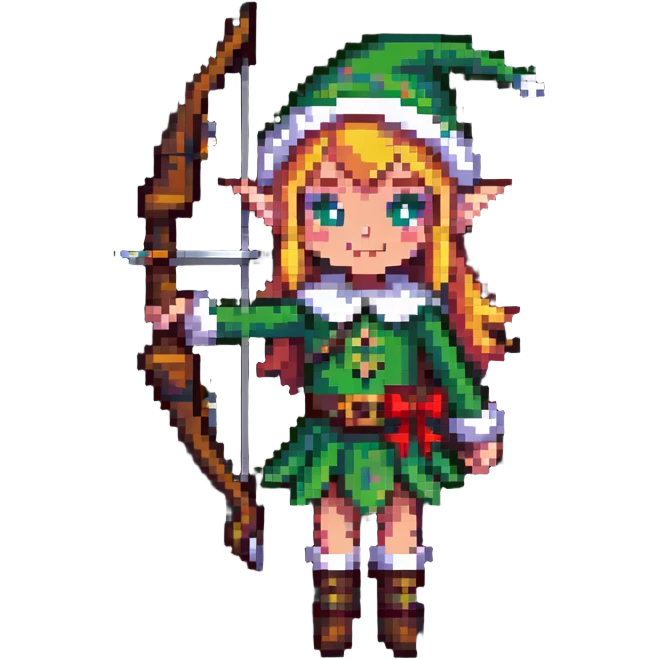 Elf with bow emoji