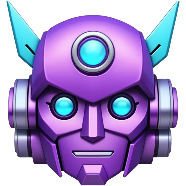 glitter purple and cian transformer emoji