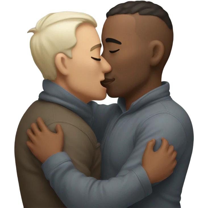 Men kissing  emoji