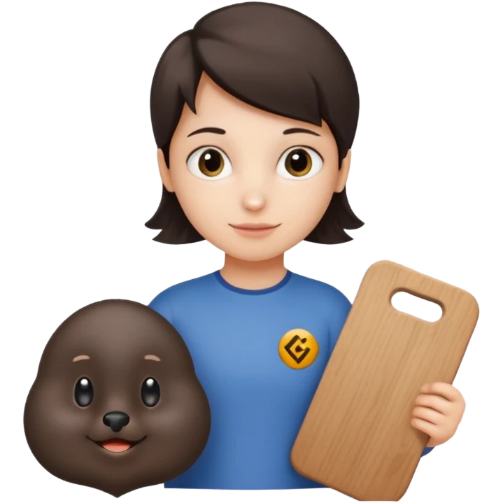 a mole for twitch chanel more realistic and she take a board escribe on GG or  emoji