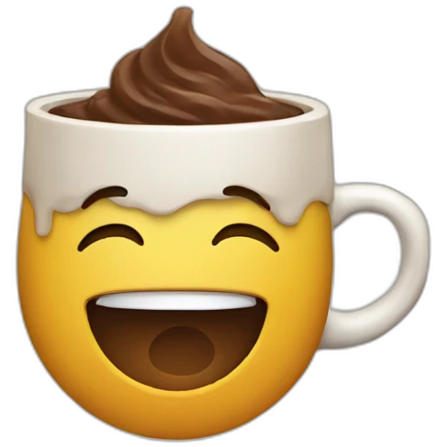 Emodji with coffee emoji