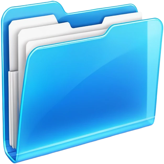 blue neon file folder emoji