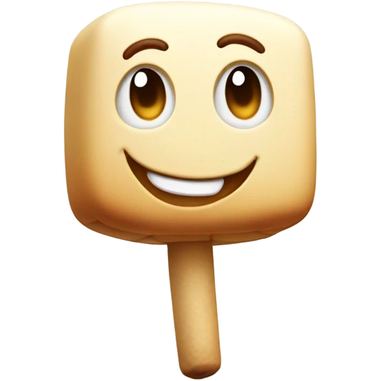 Happy browned marshmallow  emoji