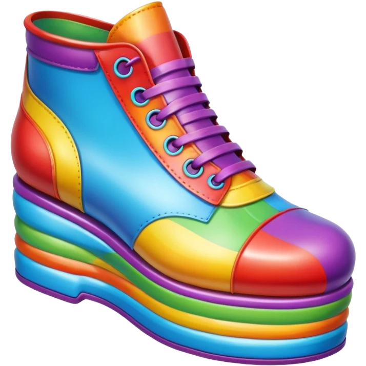 rainbow platform clown shoe emoji