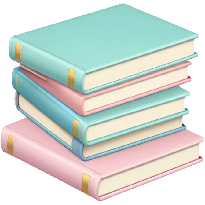 pastel books emoji