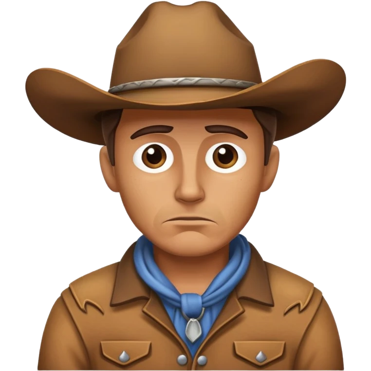Sad cowboy emoji
