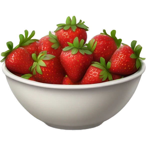 bowl of strawberries emoji