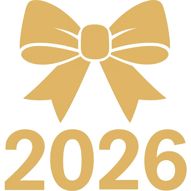 new year 2026 bow ,remove background emoji