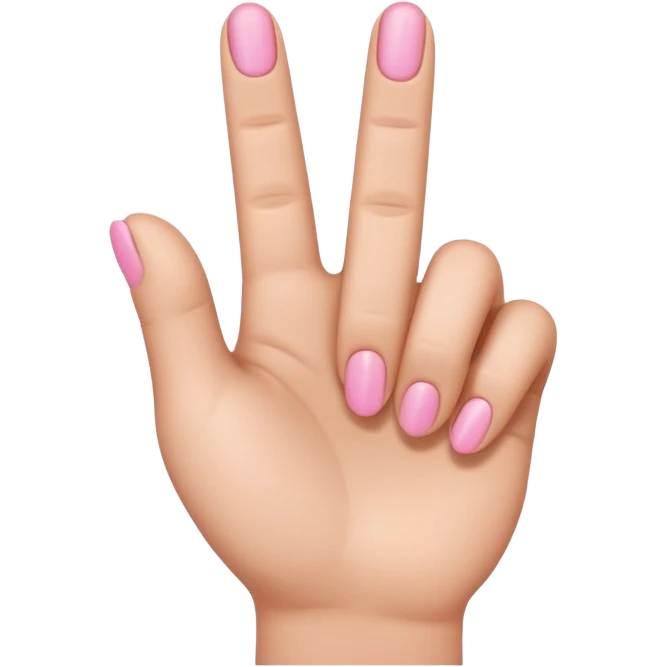 Back-of-hand emoji, only the pinky finger raised. Thumb not extended; index, middle, ring curled to palm. Not horns, not shaka. 3D emoji style, centered. emoji