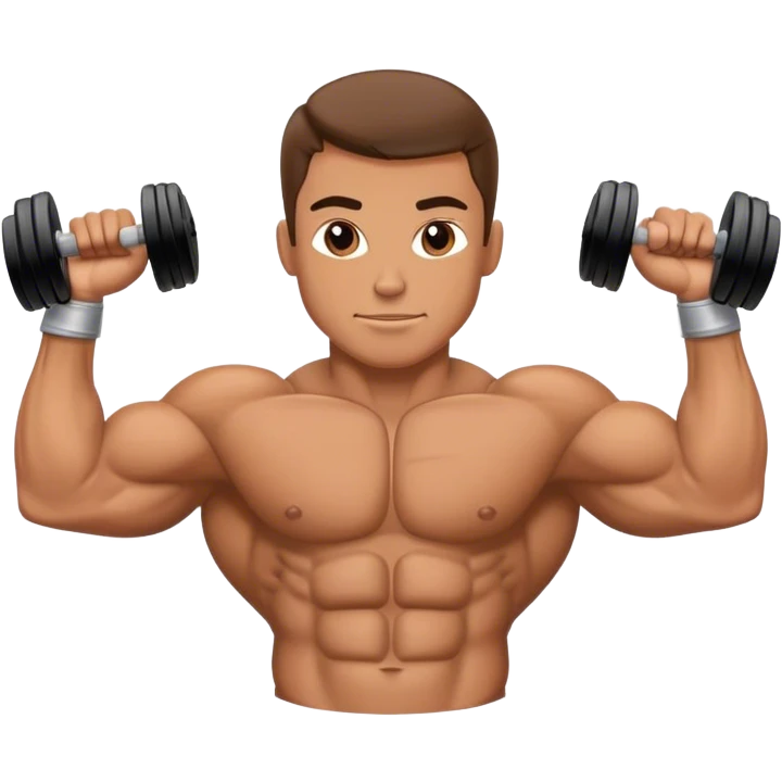 bodybuilder laying down abs exercise emoji